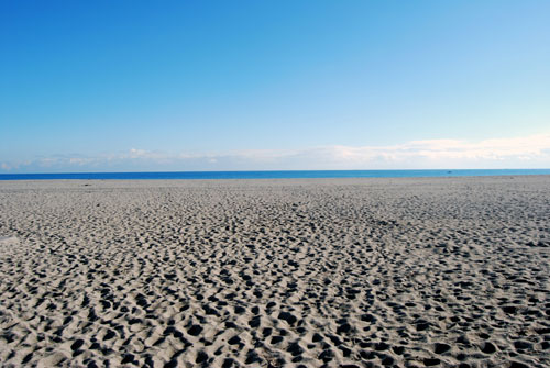 Argelès-sur-Mer: Playa donde se instaló el campo de concentración.